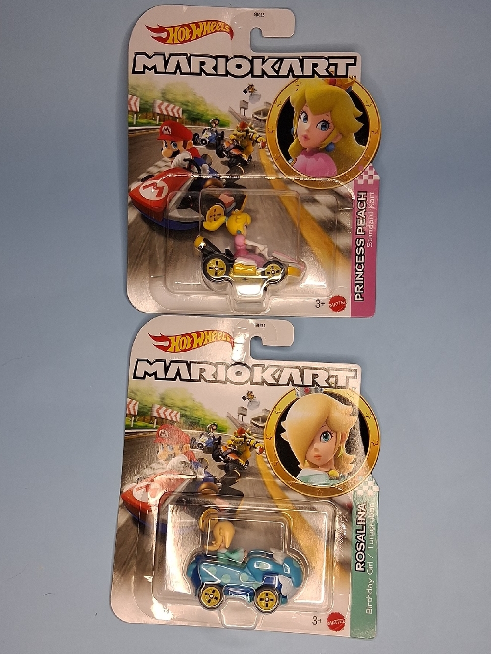 Hot Wheels MARIO KART ROSALINA BIRTHDAY GIRL & PRINCESS PEACH STANDARD Set of 2
